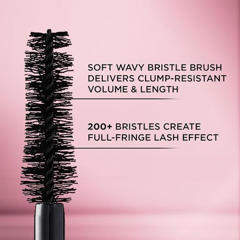 L'Oreal Paris Voluminous Makeup Lash Paradise Mascara, Voluptuous Volume, Intense Length, Feathery Soft Full Lashes, No Flaking, No Smudging, No Clumping, Blackest Black, 1 Count, Packaging May Vary in Kuwait