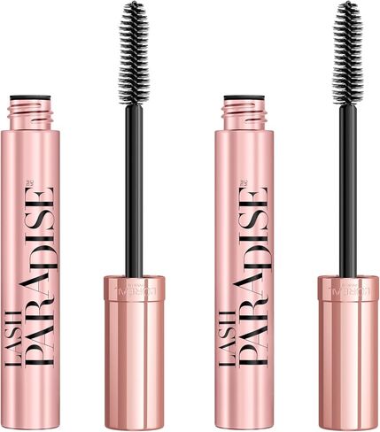 L'Oreal Paris Voluminous Makeup Lash Paradise Mascara, Voluptuous Volume, Intense Length, Feathery Soft Full Lashes, No Flaking, No Smudging, No Clumping, Blackest Black, 1 Count, Packaging May Vary in Kuwait