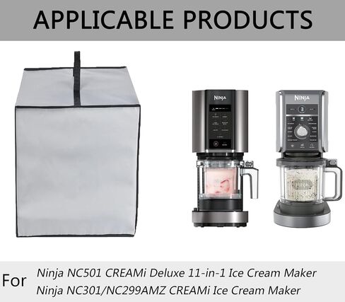 Ice Cream Maker Cover Heavy Duty Heat-resistant Waterproof Dust Protective Frozen Treat Maker Cover Case Compatible for Ninja CREAMi Deluxe Ice Cream Maker NC501/ NC301/ NC299AMZ in Kuwait