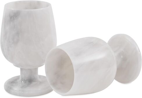 Radicaln Marble Wine Glasses Black 5.5" Inches 8.4 OZ Handmade Cocktail Glasses For Bar - Red Wine Glasses, Champagne Glasses For Vodka - Drinking Glasses Set of 2 Wine Glass in Kuwait
