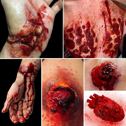 DE'LANCI Edible Fake Blood Gel, Realistic Sfx Fake Blood Makeup Kit, Washable Fake Blood for Clothes Mouth Eyes, Special Effects Makeup Kit for Vampire Zombie Halloween Fake Blood Makeup- 60g(2.12 Oz) in Saudi Arabia