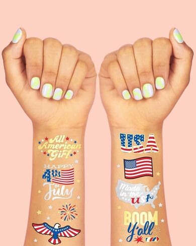 xo, Fetti Fourth of July Decorations Tattoos - 70 styles | Red White and Blue Party Supplies, 4th of July, USA Flag, Memorial Day in Saudi Arabia