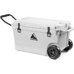 MADOG Cooler with Wheels, Leak-Proof Rolling Hard Cooler for 5-7 Days Ice Retention, LLDPE Wheeled Coolers, Ideal for Fishing, Camping, Boating and Traveling