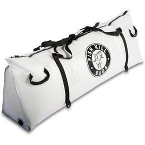 Fish Kill Bag Gusseted Insulated Cooler Fish Bag - Zipper Waterproof Nylon Fish Cooler - Portable and Leakproof Fishing Cooler with Heavy Duty Handles for Travel, Outdoor, Fishing