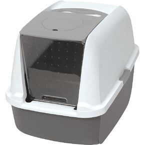 Catit Large Hooded Grey Litter Box with Airsift Filter System