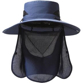 Fishing Hat for Men, UV Sun Protection Outdoor Hat with Removable face mask and Neck Flap.