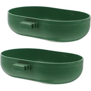 2pcs Bird Bath Tub Bowl Basin Hanging Birdbath Toy Water Shower Box Birds Cage Cup Food Feeder Holder Tray for Pet Parrot Parakeet Cockatiel Budgie Accessories Green