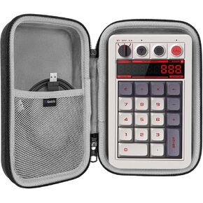 Geekria Numeric Keypad Case, Portable Number Pad Travel Case for 18-23 Keys Mechanical Numpad, Compatible with 8BitDo Retro 18 Mechanical Numpad, EPOMAKER EK21 Number Keyboard