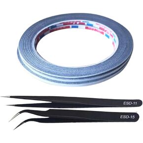 1mm +2mm+3mm x 10M LCD Screen Cell Phone Repair Double-Side Adhesive Tape and 2 pcs Tweezer