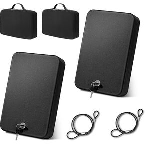 Pistol Safe, Portable Travel Car Gun Safe, Gun Box for Handguns with Key Lock, Gun Safes with Handbag for Car, Home, Travel