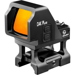 Oak Plus Full Size Red Dot Sight for RMR Footprint Mount, 3.5 MOA Shake Awake 1x26mm Open Reflex Sights Optics Side Mounted Battery