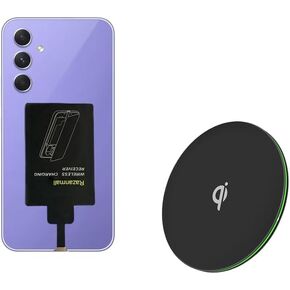 8W External Type-C Wireless Charging Receiver for Samsung Galaxy A54 A34 A24 A14 5G Phone with Charger PAD