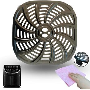 7QT Air Fryer Grill Plate for Gourmia GAF716 Air Fryers, Upgraded Air Fryer Grill Pan, Crisper Tray Plate Insert Rack Grate Grid Shelf for Gourmia 7QT Air Fryers, Nonstick, Dishwasher Safe