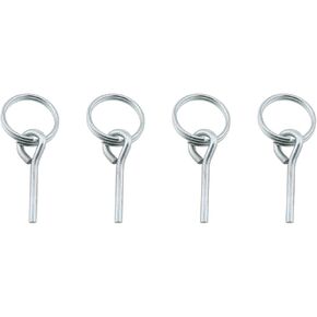 4PCS Aluminium Tent Ring Replacement Tent Accessory Single Pin Ring Single Bar Silver Tent Pole Connector Outdoor Camping Repair Kit for Leisure Tent Fishing Tent Outdoor Awnings