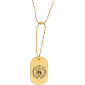 Desert Cactus Omega Psi Phi Necklace Fraternity Dog Tag Greek OPP Omega Man D9 Divine 9 (Style A - Crest & Letter)