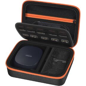 Case Compatible with SanDisk 8TB 4TB Desk Drive SSD/for External Solid State Hard Drive, Memory Card SD Cards and Charger, USB Cables Storage Holder Organizer(Box Only)(Black)
