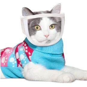 Cat Muzzle Transparent Cat Muzzle for Grooming Breathable Cat Mouth Cover for Anti Biting Adjustable Cat Grooming Mask for Cat, Small Dog in Kuwait