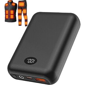 16000mAh Heated Vest Battery Pack for ORORO, for Venustas, 7.4V Battery Pack for Heated Vest with 2 Adapter Cable, Rechargeable Power Bank for Heated Vest, Battery for Heated Vest, Jacket, Pants
