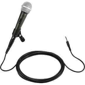 Amazon Basics Dynamic Vocal Microphone, Cardioid, XLR, Black, Silver