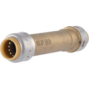 SharkBite Max 3/4 Inch Slip Coupling, Push to Connect Brass Plumbing Fitting, PEX Pipe, Copper, CPVC, PE-RT, HDPE, UR3016A