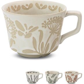 Ceramic Coffee Mug, 12 oz Novelty Unique Teacup with Large Handle, Stoneware Cup for Tea Mocha Latte Cappuccino Espresso (1 Pack, Fox)