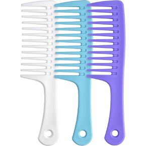 Wide Tooth Comb and Large Hair Detangling Comb, Durable Hair Brush for Best Styling and Professional Hair Care, Suitable for Curly Hair, Long Hair, Wet Hair in all Types, Reduce Hair Loss and Dandruff&Headache-Minimal breakages