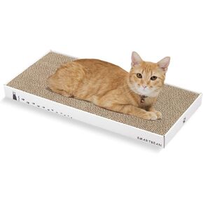 Cardboard Scratcher Pad Scratching Post:SMARTBEAN 5 PCS Cat Scratcher with Box,Cat Scratch Pad for Indoor Cats Durable Scratch Cardboard Refill Lounge Bed for Cats Scratching Playing Sleeping