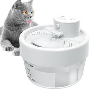 Cat Water Fountain for Drinking.Battery Operated Cat Water Fountain with Motion Sensor,Wireless Pet Water Fountain for Dog,Cat,1L/35oz Ultra-Quiet Water Fountains for Cats Indoor