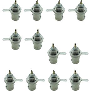10PCS Silver Alloy BNC Panel Connector with Nut Spacer Solder Jack Adapter Suitable for Surveillance