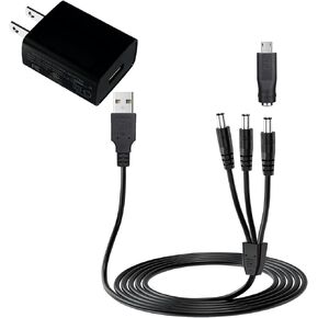 Triple Lead Charger for Mini Educator 300/400 Series and BP-504 Dog Training Collars, Compatible with RX and FOB Training Collars E Collar, Enhanced Replacement Power Supply Adapter Cord Round Ports