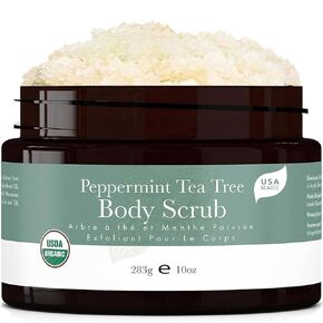 Organic Vanilla Coconut Sugar Scrub for Body Polish, Exfoliating Body Scrub Exfoliator & Foot Scrub, Body Exfoliator for Women Exfoliation, Sugar Scrubs for Women & Men