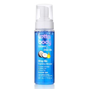 Coconut Oil and Shea Wrap Me Foaming Curl Mousse by Lotta Body, Creates Soft Wraps, Hair Mousse for Curly Hair, Defines Curls, Anti Frizz, 7 Fl Oz