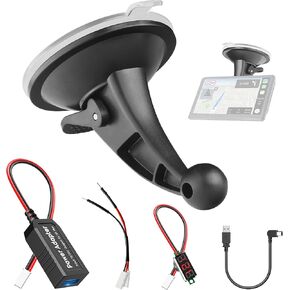 Piexlman GPS Mount for Garmin,GPS Windshield Mount with Suction Cup,GPS Mount for Car Standard 17 mm Ball Head Design GPS Holder,Car GPS Windshield Mount Holder for Garmin GPS