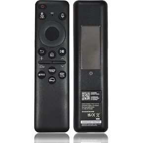 BN59-01432A TM2360E Solar Voice Remote Compatible with Samsung Neo QLED 8K HDR Smart TVs, Fit for Frame Crystal UHD Smart TV, with Bluetooth Rechargeable Solar Cell, 2023 Model Black, BN59-01432D