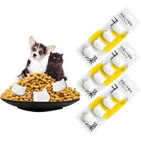 MANON ROSA Moisture Absorbers for Pet Food Storage: Food-Safe Diatomaceous Earth Drying Blocks, Washable & Reusable Humidity Absorber Cat Dog Small Animal Food Drying and Moisture Control (4PCS)