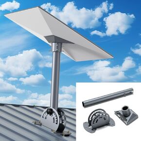 Starlink Gen 3 Mount, 180° Adjustable Starlink Mounting Kit, Heavy Duty Pivot Starlink Roof Mount, Starlink Pole Mount for Gen 3, Starlink Mount with Starlink Gen 3 Pipe Adapter