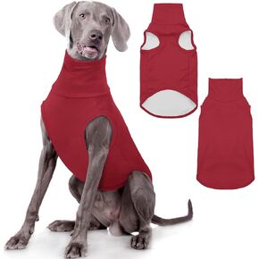ROZKITCH Dog Sweaters Soft Fleece Pullover Sweatshirt Pajamas, Turtleneck Warm Pet Cold Weather Jacket Stretchy Vest Jumpsuit Apparel Outfit Clothes for Small Medium Large Dogs Walking Sleep Grey M