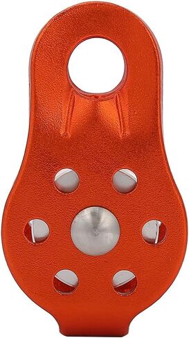 26KN Climbing Pulley, Heavy Duty Single Rope Pulleys Block Bearing Hole Hitch Aluminum Outdoor Fixed Mountaineering Ropes Rock for Under 12mm Rescue Aloft Work Rappelling in Saudi Arabia