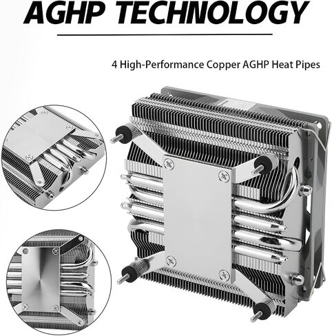 مبرد هواء وحدة المعالجة المركزية AXP90 X47 منخفض المستوى، مع مروحة PWM رفيعة 92 مم لمروحة وحدة المعالجة المركزية ITX عالية السرعة 2700 دورة في الدقيقة، تقنية AGHP، لـ AMD AM4 AM5/Intel 1150/1151/1200/1700 in Kuwait