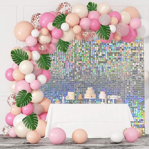 Black Shimmer Wall Backdrop 12PCS Sequin Wall Panels Square Sequin Backdrop for Wedding Birthday Anniversary Disco Party Wall Decoration in Saudi Arabia