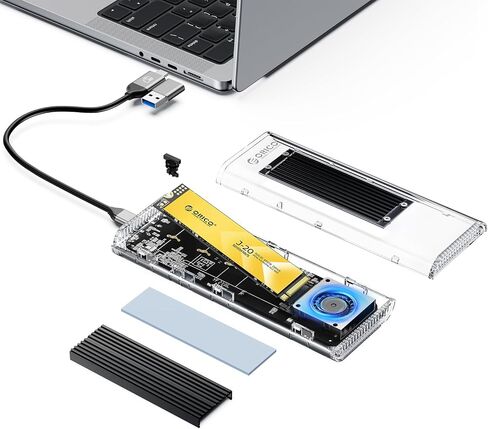 ORICO 2 تيرابايت SSD خارجي، محرك أقراص الحالة الصلبة المحمول يصل إلى 3500 ميجابايت/ثانية، مع PCIe 4.0 2280 NVMe M.2 SSD قابل للإزالة، متوافق مع Thunderbolt 3 & 4 USB4/3.2 Type-C (PSSD-J20) in Saudi Arabia