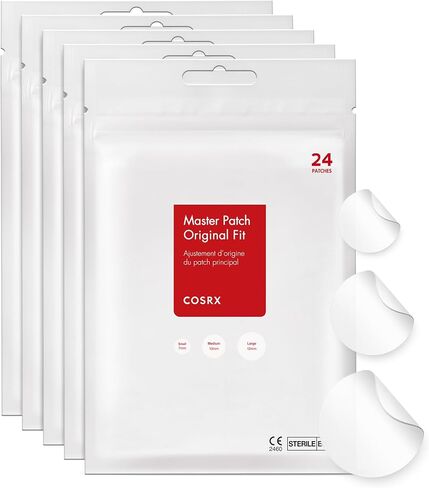 COSRX Acne Pimple Patch (96 Count) Absorbing Hydrocolloid Spot Treatment Fast Healing, Blemish Cover, Three Sizes in Saudi Arabia
