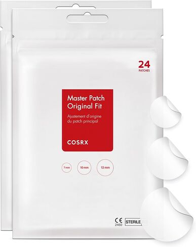 COSRX Acne Pimple Patch (96 Count) Absorbing Hydrocolloid Spot Treatment Fast Healing, Blemish Cover, Three Sizes in Saudi Arabia