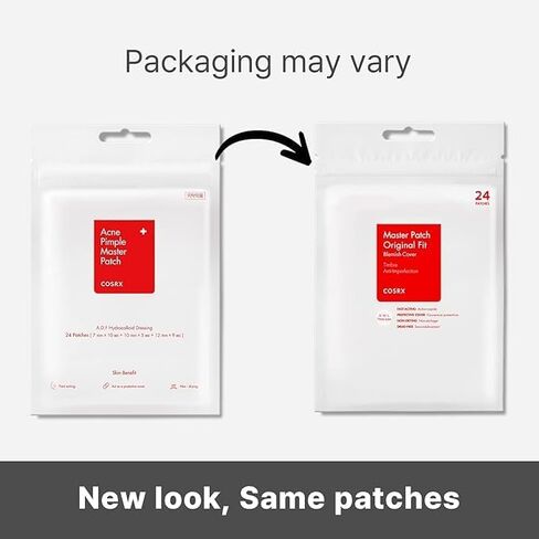 COSRX Acne Pimple Patch (96 Count) Absorbing Hydrocolloid Spot Treatment Fast Healing, Blemish Cover, Three Sizes in Saudi Arabia