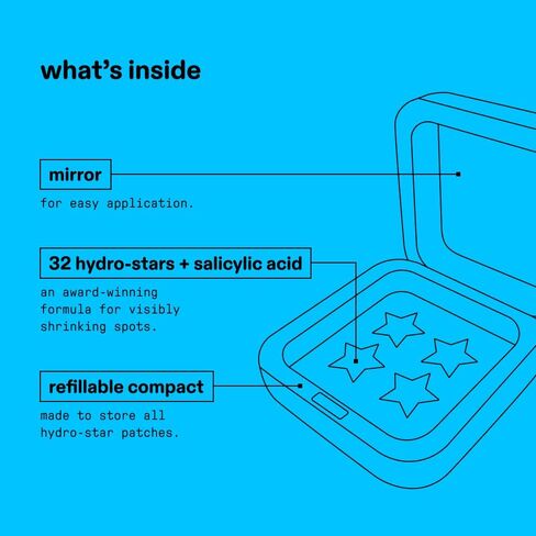 Starface Hydro-Stars Big Yellow, Hydrocolloid Pimple Patches, Absorb Fluid and Reduce Inflammation, Cute Star Shape, Vegan and Cruelty-Free Skincare (32 Count) in Saudi Arabia