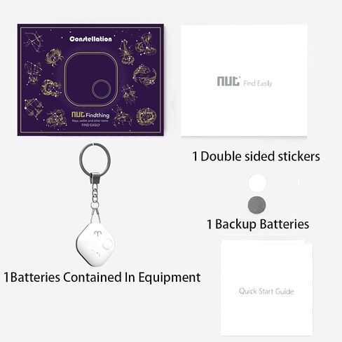 Key Finder, 1-Pack Bluetooth Tracker Item Locator with Key Chain for Gifts Keys Pet Wallets or Backpacks and Tablets Constellation (Cancer) in Saudi Arabia