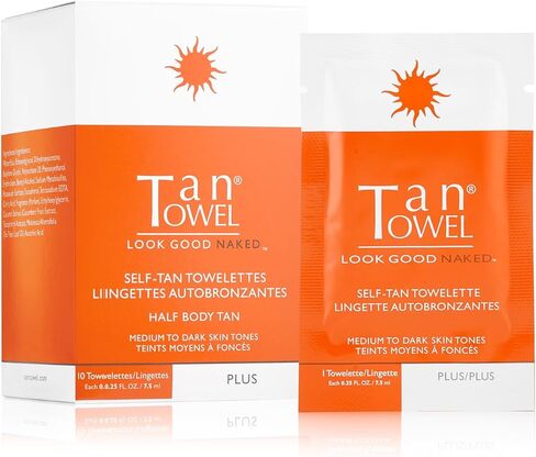 Tan Towel Self Tan Towelette Wipe Medium Deep Classic 10 Count in Saudi Arabia