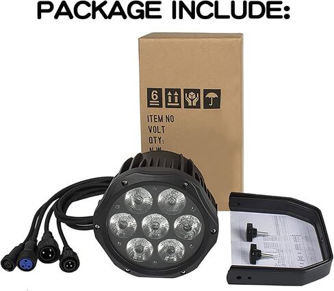 SHEHDS IP65 Waterproof Outdoor Par Lights COB 200W Cool White + Warm White Lighting Stage Wash Lights DMX512 Control Strobe Fanless Muted DJ Lights Party Lights for Christmas Wedding-1 Pack in Saudi Arabia