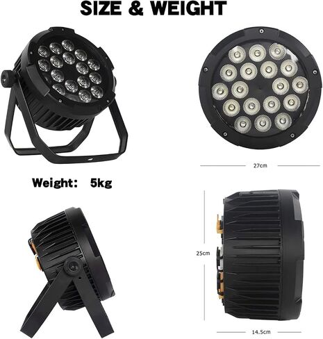 SHEHDS IP65 Waterproof Outdoor Par Lights COB 200W Cool White + Warm White Lighting Stage Wash Lights DMX512 Control Strobe Fanless Muted DJ Lights Party Lights for Christmas Wedding-1 Pack in Saudi Arabia