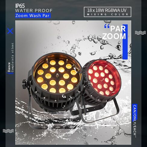 SHEHDS IP65 Waterproof Outdoor Par Lights COB 200W Cool White + Warm White Lighting Stage Wash Lights DMX512 Control Strobe Fanless Muted DJ Lights Party Lights for Christmas Wedding-1 Pack in Saudi Arabia
